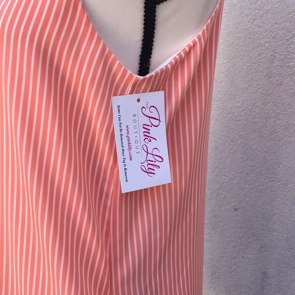 Stripped pink lily dress size small - Picture 3 of 8